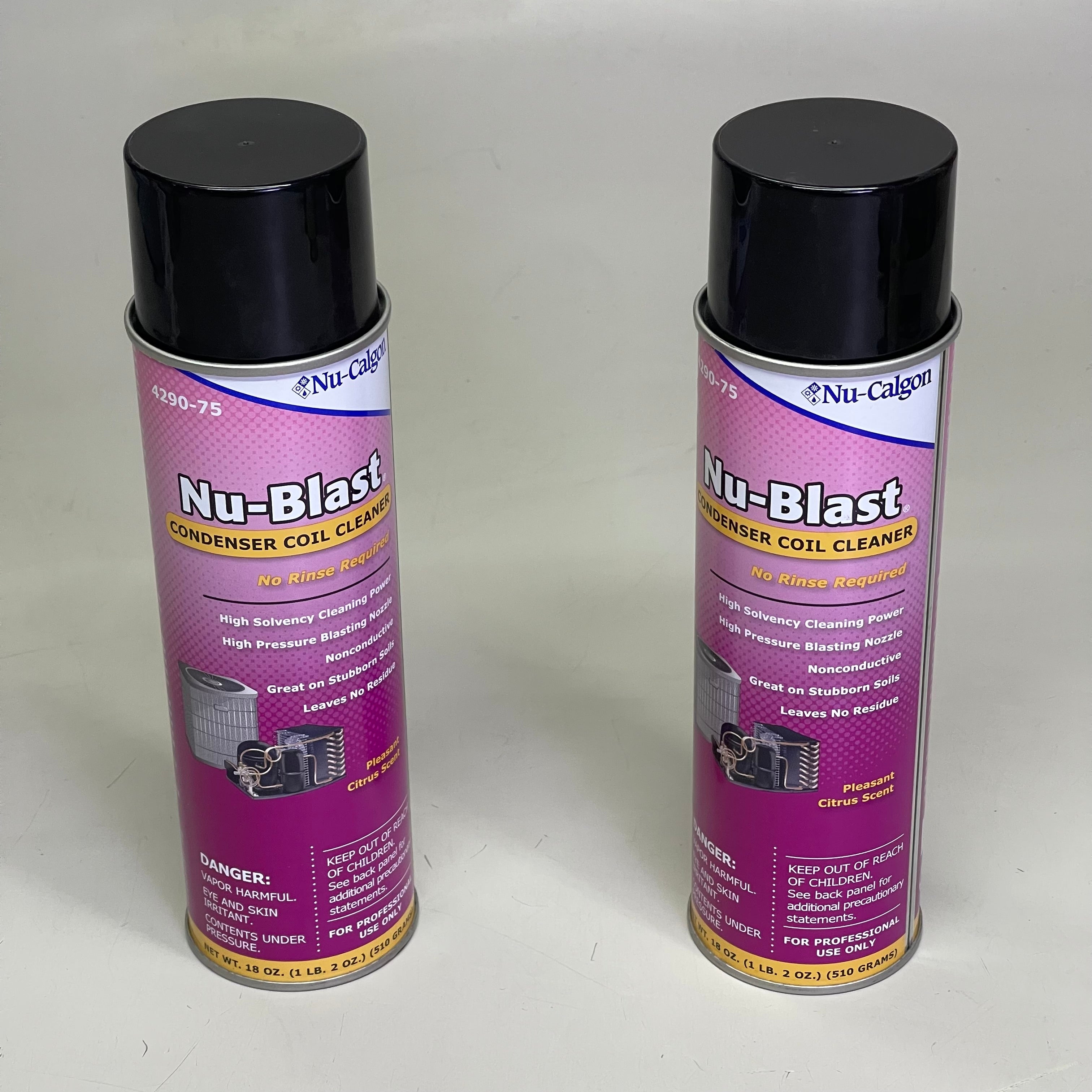 NU-CALGON (2 PACK) Nu-Blast Condenser Coil Cleaner 18 oz 2RZW5