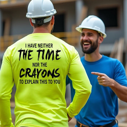 Crayons - Long Sleeve Hi-Vis Safety Yellow Shirt