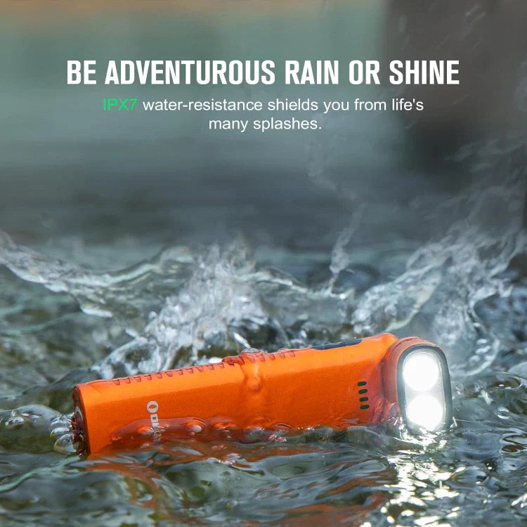 OLIGHT ARKFLEXOGSK Arkflex Adjustable Right Angle Flashlight - Orange Skeleton