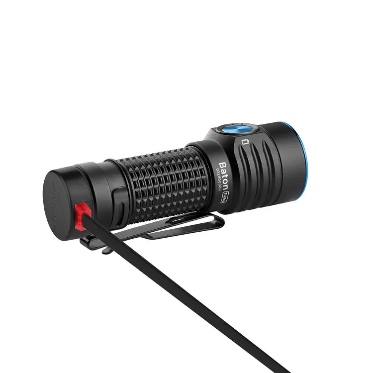 OLIGHT BATONTURBOBKRGL Baton Turbo Compact EDC Flashlight with 510m Long-Range Beam - Black