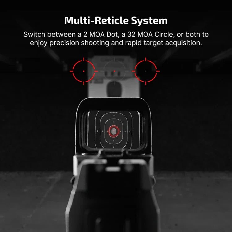 OLIGHT OSIGHTSRDDOTBK Osight S 2 MOA Dot & 32 MOA Circle with OAL Material